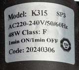 Chauvet PTGYB039 Geyser P7 220-240V FLUID PUMP 48W K315 20240306 117020042 (with 8 screw-holes)