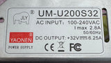 Yaonen UM-U200S32 Power Supply PSU 32V 6.25A
