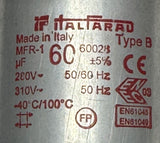 Martin 04030088 MFR-1  /C 60 uF With Terminals and Resistor 4030088 Type B ItalFarad PFC Capacitor MAC 500 / 600 / Roboscan 918