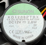 Robe 16030037 Sunon Fan KD1208 PTBX 80x80x25 12V 2.8W 13.(2).U.B2579.AF.GN