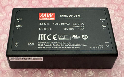 SGM P5 - Power Supply ASSY PM-20-12 Mean Well 12v 1.8A