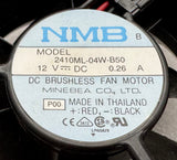 NMB Fan 2410ML-04W-B50 12VDC 0.26A 60x60x25