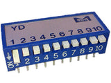 Martin 05500002 DIP switch, Piano Type, 10 bit D, YD-10Z