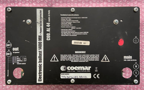Coemar AL44 Ballast Electronic 1400 MH Refurbished